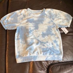 Tye dye puff sleeve